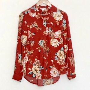 beachlunchlounge - Relaxed Floral Button Down Top